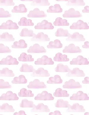 Estores de rolo em tecido Nuvens cor-de-rosa