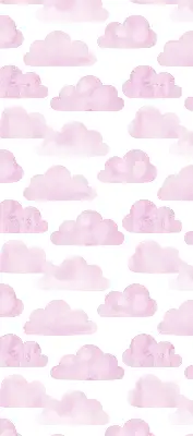 Estores de rolo em tecido Nuvens cor-de-rosa