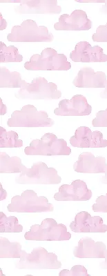 Estores de rolo em tecido Nuvens cor-de-rosa
