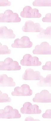 Estores de rolo em tecido Nuvens cor-de-rosa