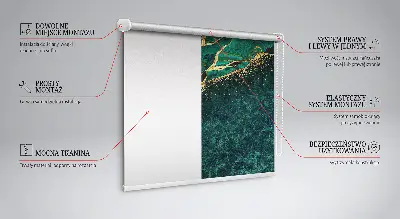 Estores de rolo para janela Mármore verde