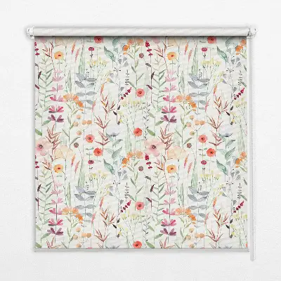 Estores de rolo interiores para janela Flores coloridas