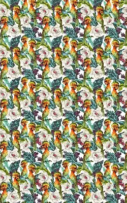 Estores de rolo interiores para janela Pássaros e flores