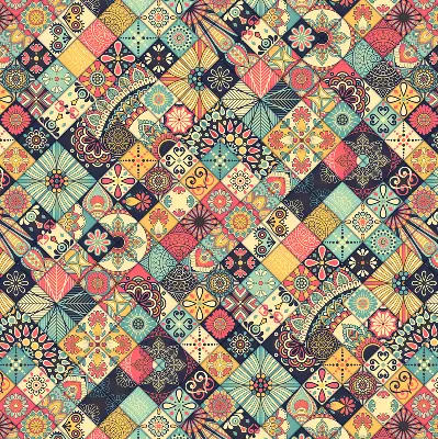 Estores de rolo interiores para janela Azulejos coloridos