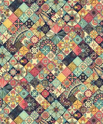 Estores de rolo interiores para janela Azulejos coloridos