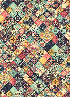 Estores de rolo interiores para janela Azulejos coloridos