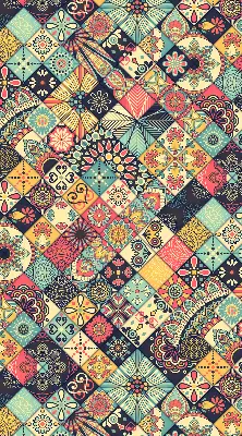 Estores de rolo interiores para janela Azulejos coloridos