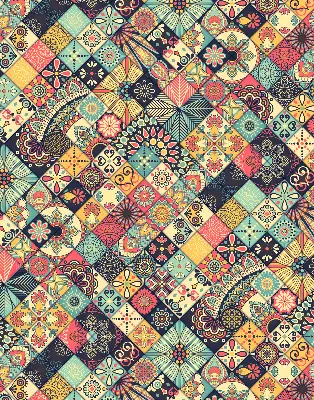 Estores de rolo interiores para janela Azulejos coloridos