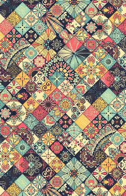 Estores de rolo interiores para janela Azulejos coloridos