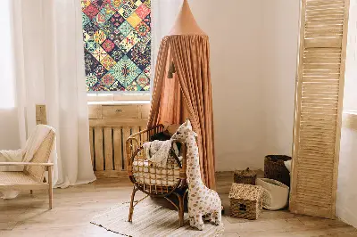Estores de rolo interiores para janela Azulejos coloridos