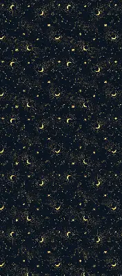 Estores de rolo interiores Lua e estrelas