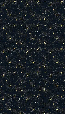 Estores de rolo interiores Lua e estrelas