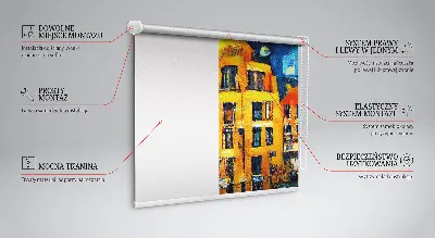 Estores de rolo interiores para janela Cidade Pintada