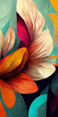 Estores de rolo interiores Flores em abstração