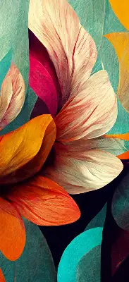 Estores de rolo interiores Flores em abstração