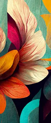 Estores de rolo interiores Flores em abstração