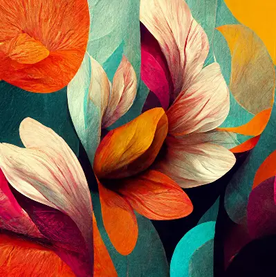 Estores de rolo interiores Flores em abstração