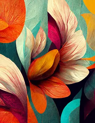 Estores de rolo interiores Flores em abstração