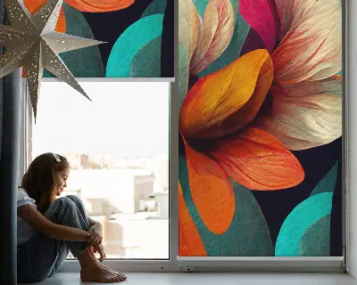 Estores de rolo interiores Flores em abstração