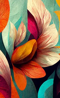 Estores de rolo interiores Flores em abstração