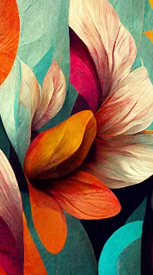 Estores de rolo interiores Flores em abstração