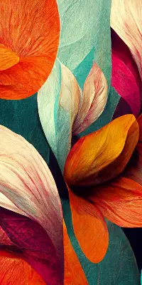 Estores de rolo interiores Flores em abstração