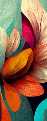Estores de rolo interiores Flores em abstração
