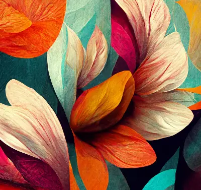 Estores de rolo interiores Flores em abstração