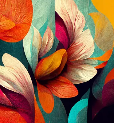 Estores de rolo interiores Flores em abstração