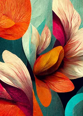 Estores de rolo interiores Flores em abstração