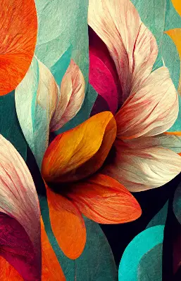 Estores de rolo interiores Flores em abstração