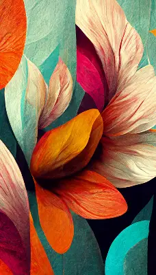 Estores de rolo interiores Flores em abstração