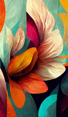 Estores de rolo interiores Flores em abstração