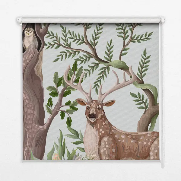 Estores de rolo interiores Animais da floresta
