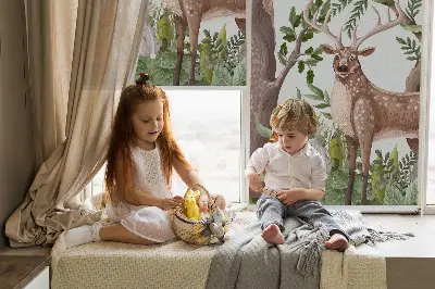 Estores de rolo interiores Animais da floresta