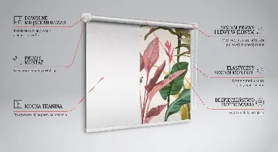 Estores de rolo em tecido Folhas coloridas