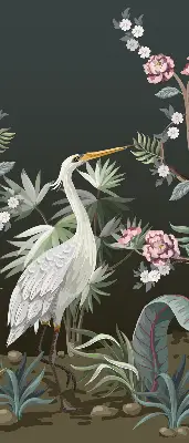 Estores de rolo interiores para janela Pássaros junto à árvore