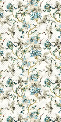 Estores de rolo interiores para janela Flores e pássaros