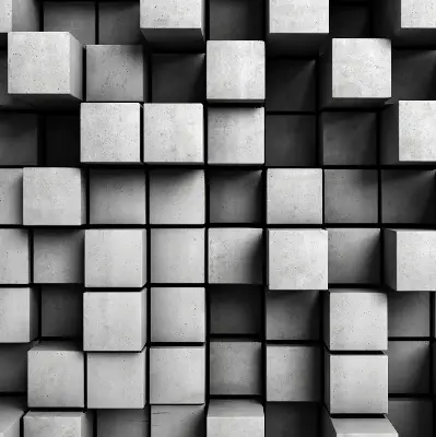 Estores de rolo interiores cubos de pedra