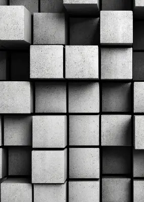 Estores de rolo interiores cubos de pedra