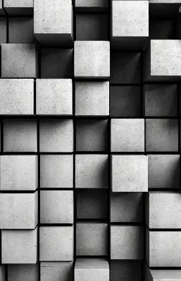 Estores de rolo interiores cubos de pedra