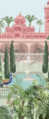 Estores de rolo interiores para janela Palácio com jardim