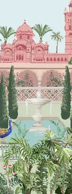 Estores de rolo interiores para janela Palácio com jardim