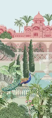 Estores de rolo interiores para janela Palácio com jardim