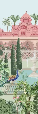 Estores de rolo interiores para janela Palácio com jardim