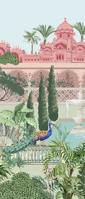 Estores de rolo interiores para janela Palácio com jardim