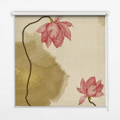 Estores de rolo interiores para janela Flores