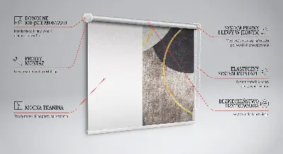 Estores de rolo interiores para janela Abstração