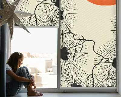 Estores de rolo para porta de varanda Dentes-de-leão