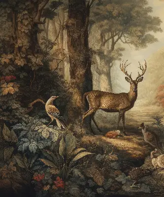 Estores de rolo interiores para janela Animais na floresta